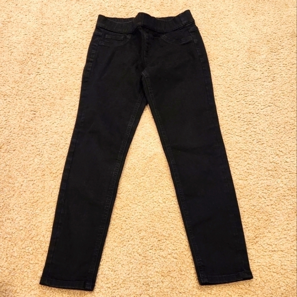 𝅺JUSTICE Girl's Black Skinny Jeans with Elastic  Waist, size 10